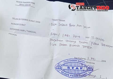 Didampingi Ibunya, Korban Dugaan KDRT Adukan Suami ke Polres Pandeglang