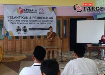 Tatang Fauzi, SE, MM Hadiri Pelantikan PTPS se Kecamatan Sukaresmi yang Digelar oleh Bawaslu Kecamatan