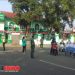 Anggota Kodim 0601/Pandeglang Giata Amankan Lomba Gerak Jalan HUT RI ke-80 di Kecamatan Menes