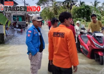 Empat Kali Dikepung Banjir, BPBD PK Pandeglang dan KSB Monitoring Wilayah Terdampak Banjir