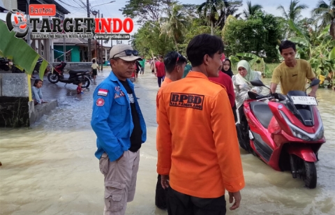 Empat Kali Dikepung Banjir, BPBD PK Pandeglang dan KSB Monitoring Wilayah Terdampak Banjir