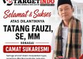 Banjir Ucapan Selamat Iringi Pelantikan Tatang Fauzi, SE, MM sebagai Camat Sukaresmi