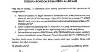 Konflik Antara Yayasan Al Bayan dan PT Aplus Pacifik Masih Berlanjut, Wali Santri Mendesak Pemkab Lebak Turun Tangan